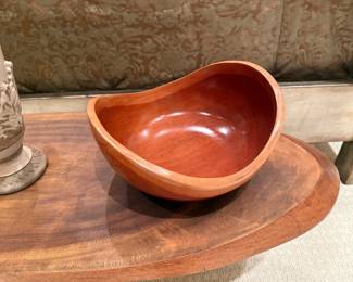 signed wood bowl