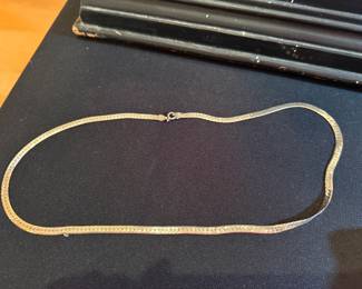 sterling herringbone chain