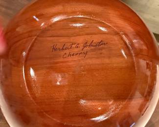 Herbert a Johnston cherry wood bowl