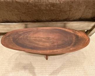 hand carved black walnut table