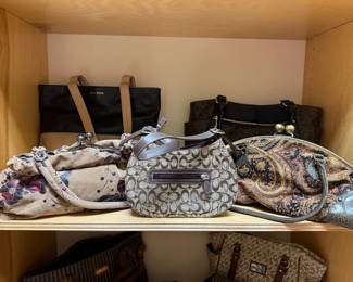 lady's purses coach Cole Haan etc.