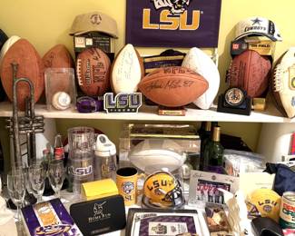 signed footballs lsu memorabilia 