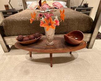 hand carved black walnut table