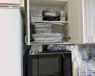 microwave and disposable pans