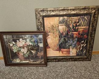 Two Floral Art Pieces 1 Oil Canvas by Fronckowiak  1 Print