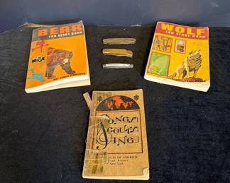 Vintage Boy Scout Books and 3 Pocket Knives