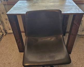 Wooden Desk with Office Chair