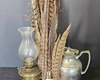 Chromed Pitcher, Blue Rocks  Decor