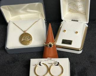 008 14k Ring,10k Earrings  More