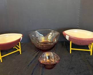 Football Chip  Dip Serving Dishes