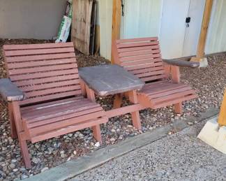 Wooden 2 seat Patio Table