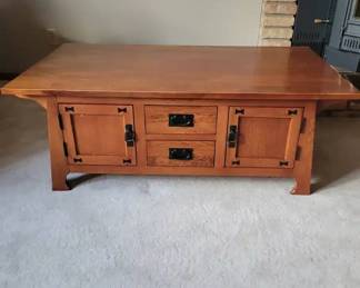 Wood Coffee Table with Storage