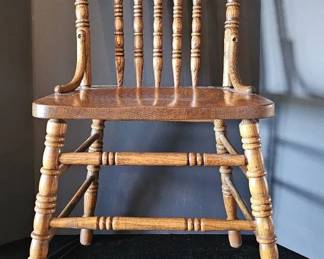 Solid Wood Pressed Back Chair