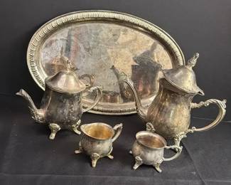 Vintage Silver Plated Tea Service Set