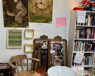 Wall art, antique mirrors