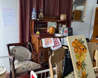 Antique buffet, or  Empire chairs French tapestry s