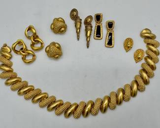 Vintage gold toned jewelry.