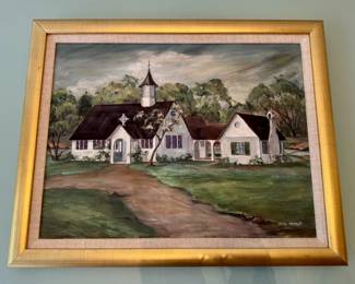 Signed Helen Markell oil on canvas.