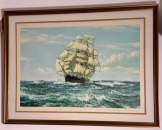 Ship print by Montague Dawson.
