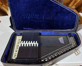 Vintage autoharp by Oscar Schmidt.