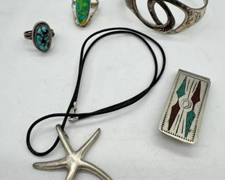 Sterling silver jewelry.