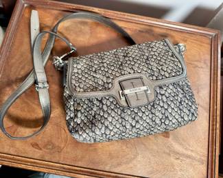 Coach python fabric shoulder bag.