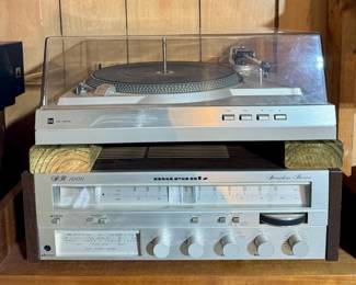 Marantz stereo receiver and Duel turn table.