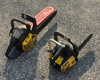 2 McCulloch chain saws.