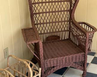 Vintage wicker chair.