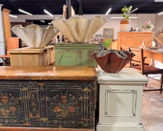 marriage box, willy guhl planters, plant stand