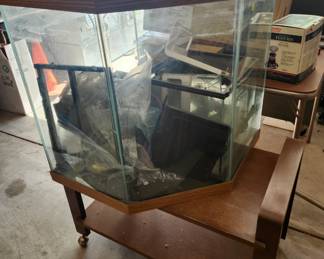 large aquarium and accessories