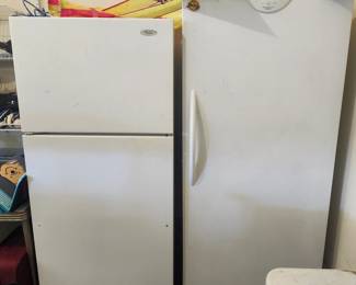 Whirlpool Refrigerator, Frigidare Freezer