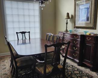 Dining Room table, chairs and buffet