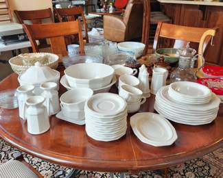 Misc. pieces to Pfalzgraff Heritage White stoneware.