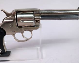 olt 1878 .44 CF 6-Shot Revolver SN# 7921, Double Action, With Letter From Colt Company Historians With Specifications, 5-1/2" Bbl, Nickel Finish, Originally Shipped May 13, 1882, This Is An Antique Firearm
