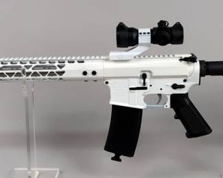 Anderson Mfg AM-15 5.56 Nato Rifle SN# 16411484, Adjustable Stock, Red/Blue/Green Sight