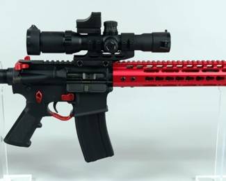 Anderson Mfg AM-15 R 5.56 Nato Rifle SN# 18060578, Adjustable Stock, 1-4x Scope, Optic Sight 