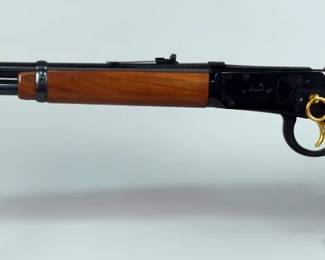 Winchester 94 30-30 Win Lever Action Rifle SN# IS28339, 'Land Of Lincoln' On Receiver, Illinois Sesquicentennial 1818-1968 Edition, Paperwork, Gold Tone Trigger And Saddle Ring, In Original Box