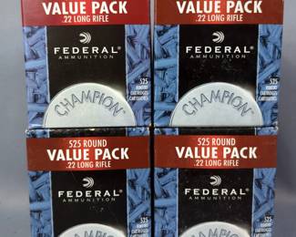 Federal .22 LR Ammo, Approx 2100 Rds, Local Pickup Only 
