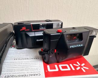 Kodak and Pentax 35mm film cameras