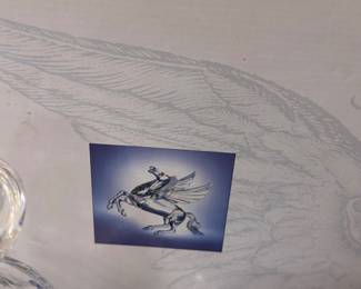 Waterford crystal seahorse logo and box