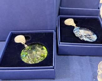 Cut crystal pendant ornaments in gift boxes