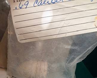 Authentic Civil War .69 caliber 3-ring minie ball