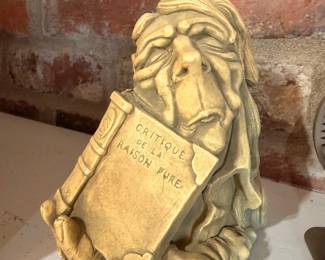 Carved stone Kant Critique de la Raison Pure bust