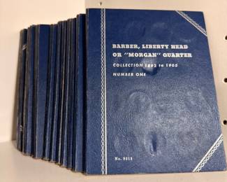 Whitman Barber Liberty Head Morgan Quarter coin collection folders