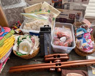 Hornshaw saddle racks and sewing notions baskets