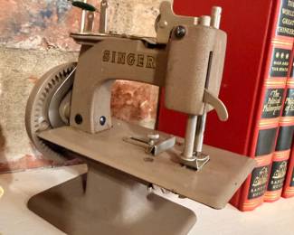 Vintage Singer child's hand-crank sewing machine