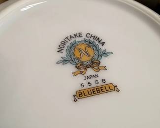 Noritake China Bluebell pattern 5558 Japan backstamp