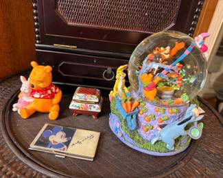 Disney Winnie the Pooh snow globe and figurines