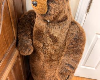 Giant plush stuffed grizzly bear